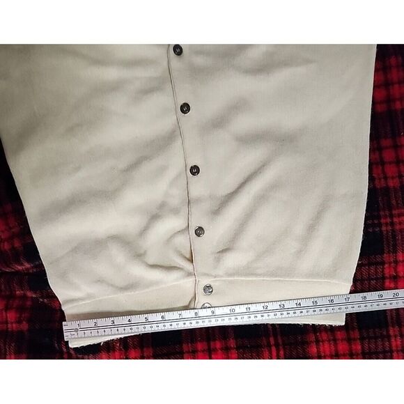 Vintage Steeple Chase Tan V Neck Orlon Cardigan Sweater‎ Made In USA Men's Large - Picture 12 of 16